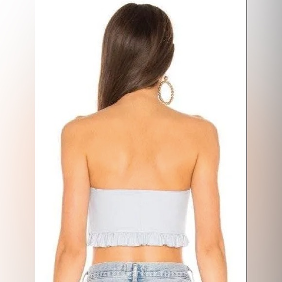 Blue Kacey Lace Up Corset - Picture 3 of 7